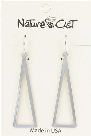 Earring dangle long open triangle LARGE