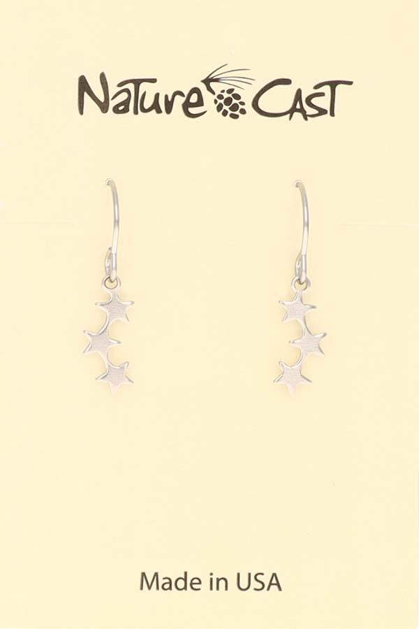 21115 Earring dangle delicate star trio LARGE