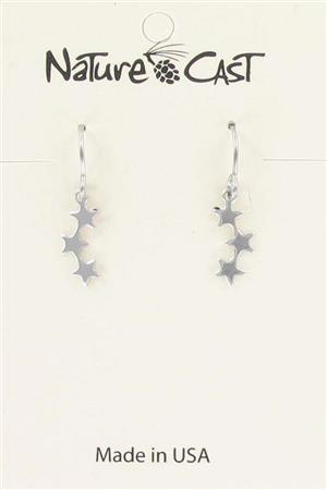 Earring dangle delicate star trio LARGE