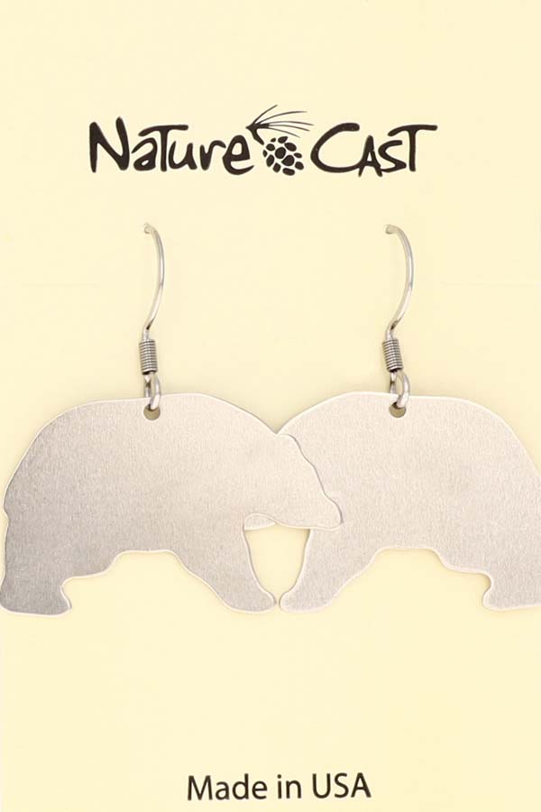 21116 Earring dangle black bear THUMBNAIL