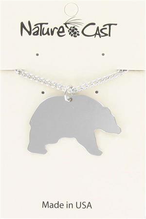 21117 Pendant black bear w / 18" chain LARGE