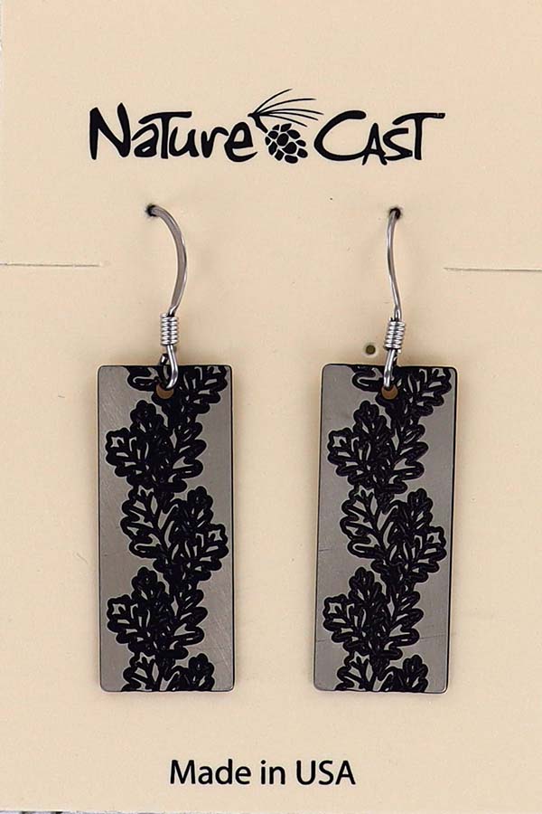 21120 Earring dangle oak leaves LARGE