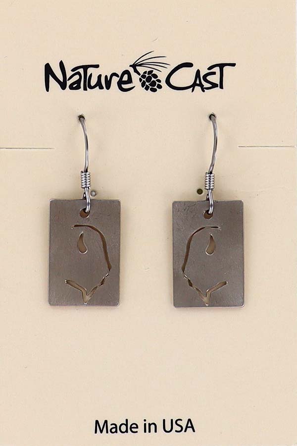 21124 Earring dangle bison profile MAIN