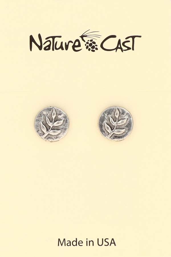 21130 Earring post round with branch MAIN