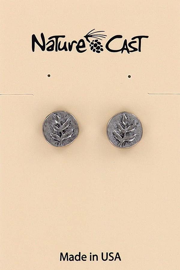 21130 Earring post round with branch MAIN