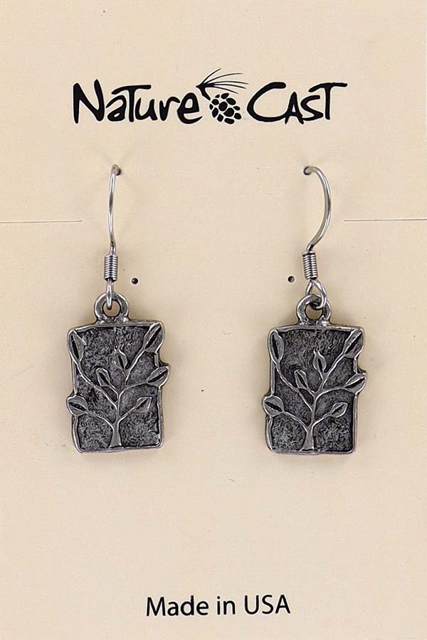 21131 Earring dangle rectangle branch MAIN