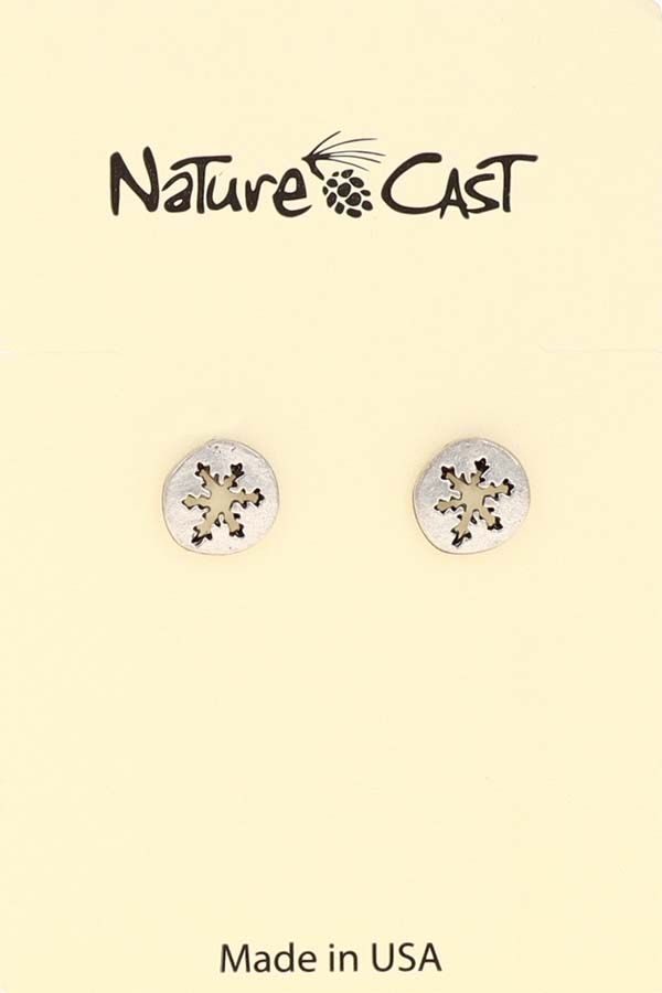21135 Earring post snowflake THUMBNAIL