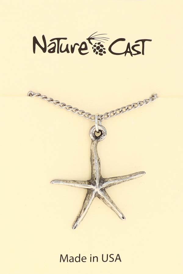 21139 Pendant starfish w/ 18" chain LARGE