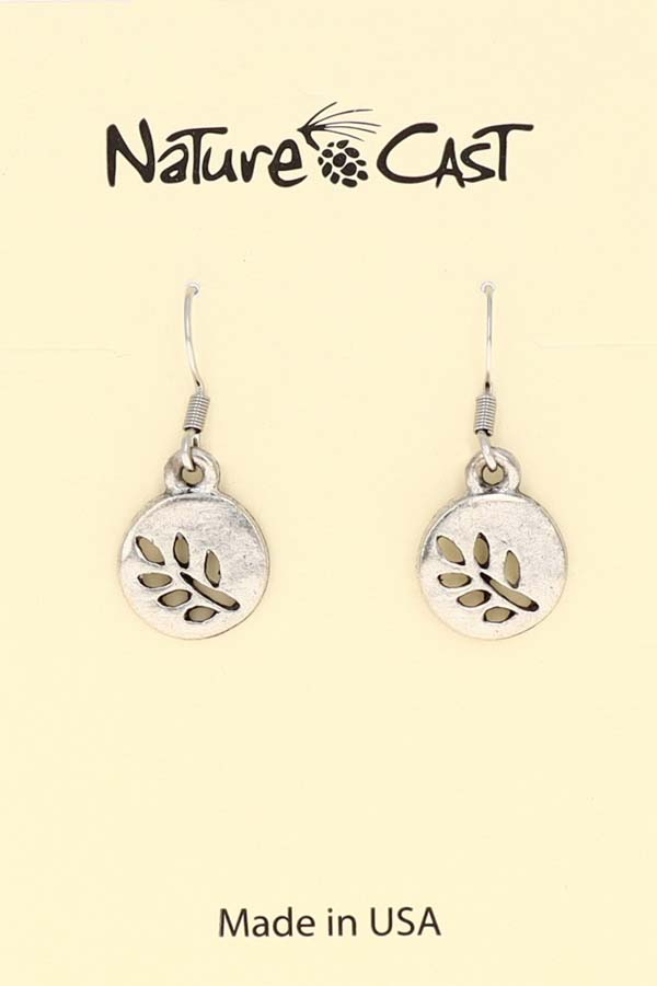 21141 Earring dangle small circle with cut out branch MAIN