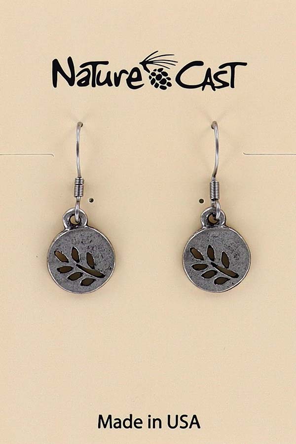 21141 Earring dangle small circle with cut out branch MAIN