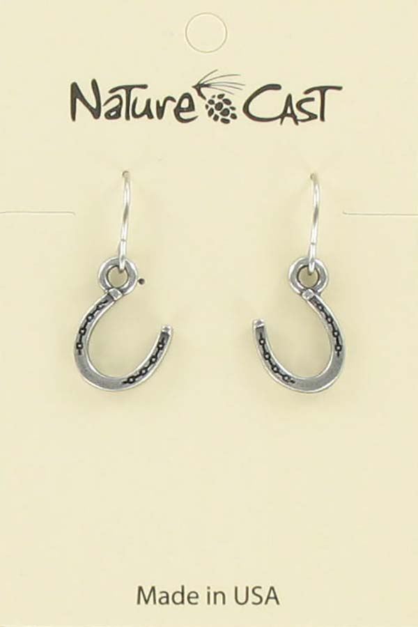 Earring dangle horseshoe THUMBNAIL