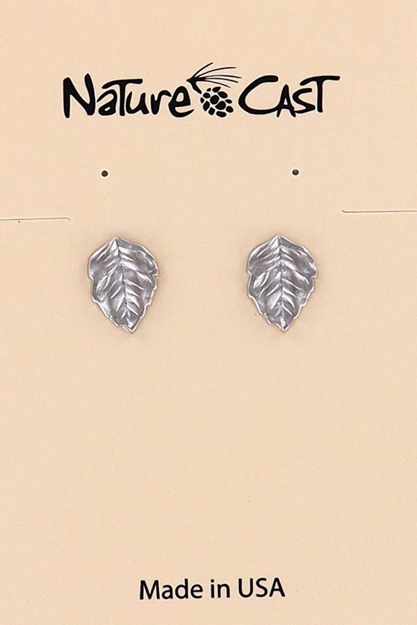 21152 Earring post leaf LARGE