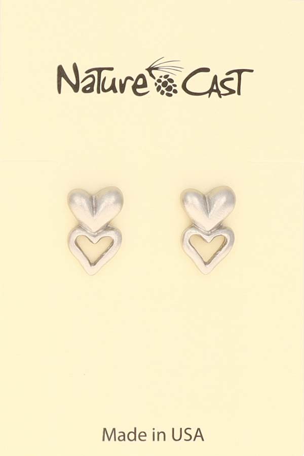 21164 Earring post dbl hearts THUMBNAIL