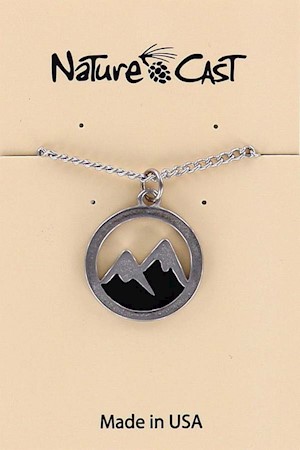 21166 Pendant twin peaks w / 18" chain LARGE