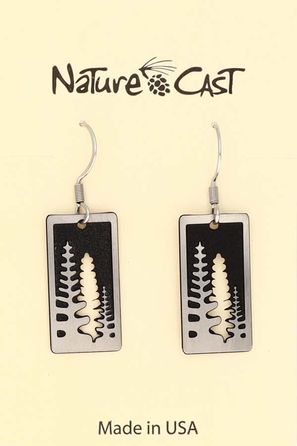 21168 EARRING DANGLE TRIPLE TREES LARGE