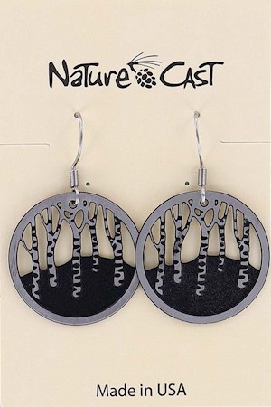 21169 EARRING DANGLE BIRCH TREES LARGE