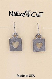 21170 Earring dangle heart in square MAIN
