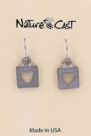 21170 Earring dangle heart in square THUMBNAIL