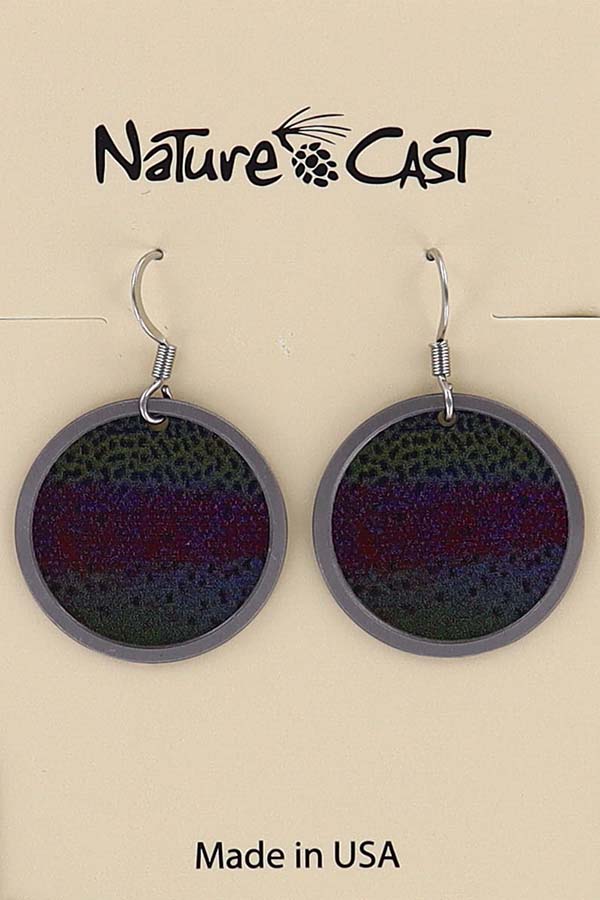 22002 Earring dangle rainbow trout scales THUMBNAIL
