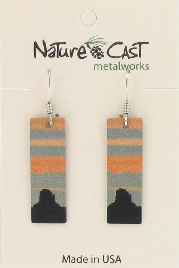 Earring dangle southwest design rectangle THUMBNAIL