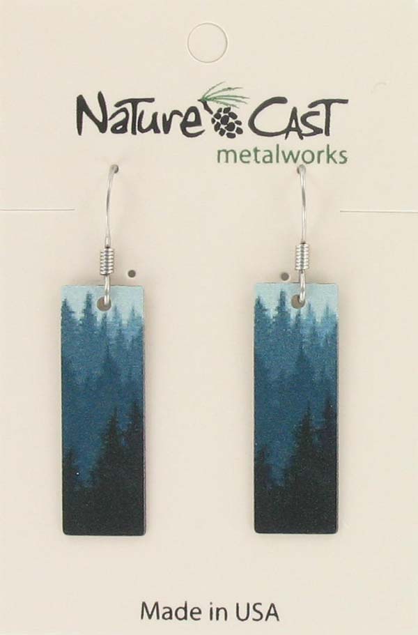 22014 Earring dangle trees rectangle LARGE