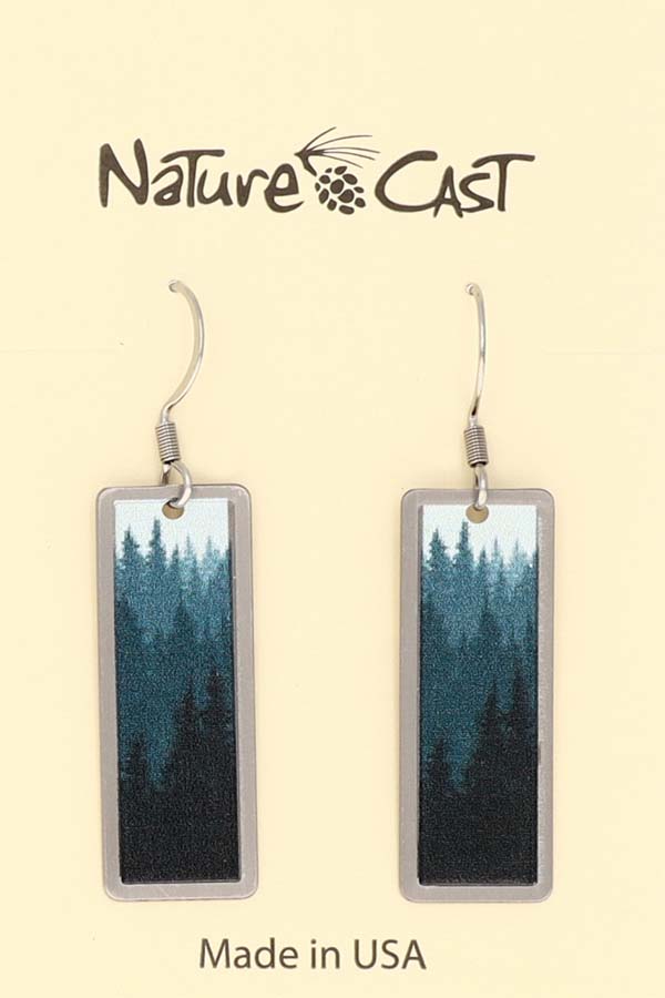 22014 Earring dangle trees rectangle LARGE