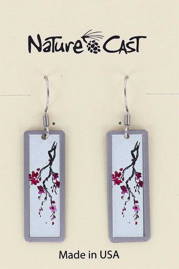 22015 Earring dangle cherry blossom rectangle THUMBNAIL