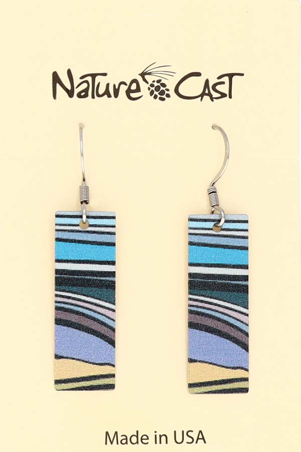 22017 Earring dangle landscape stripes rectangle THUMBNAIL