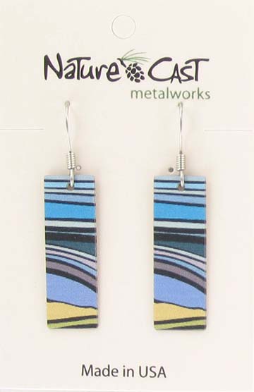 Earring dangle landscape stripes rectangle THUMBNAIL