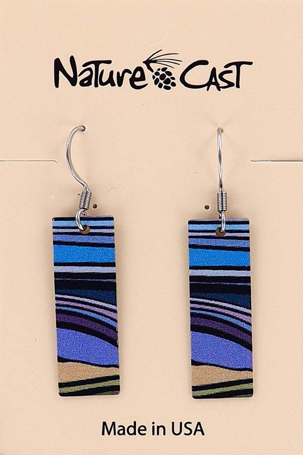 22017 Earring dangle landscape stripes rectangle THUMBNAIL