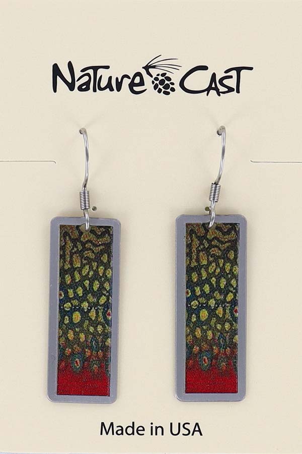 22018 Earring dangle brook trout pattern LARGE