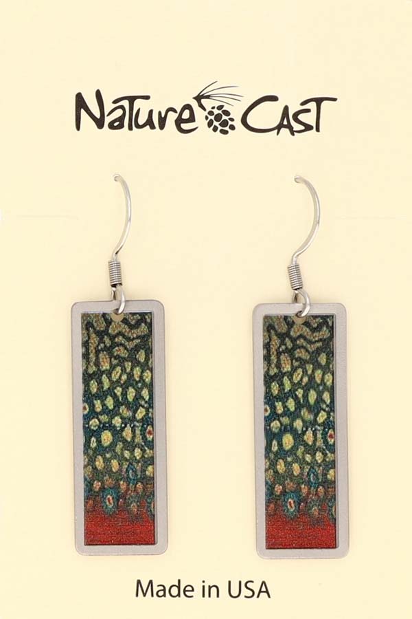 22018 Earring dangle brook trout pattern LARGE