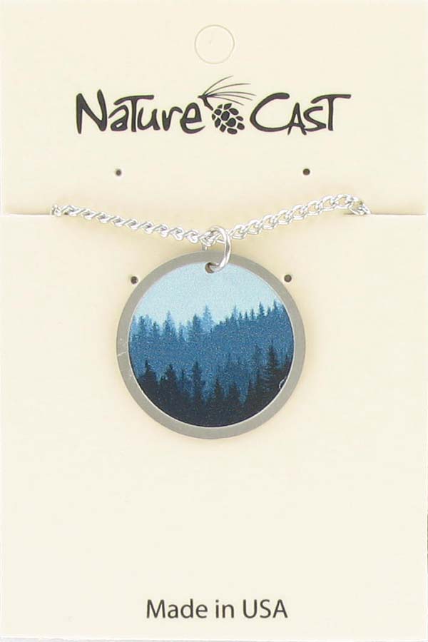 Pendant round layered trees w / 18" chain THUMBNAIL