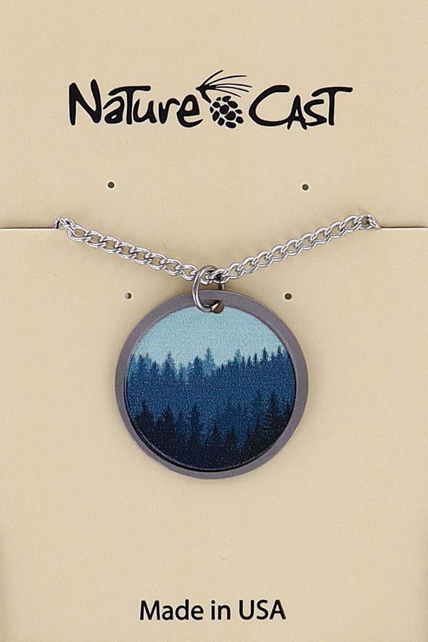 22025 Pendant round layered trees w / 18" chain THUMBNAIL