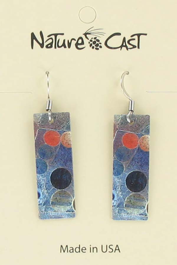 Earring dangle aerial landscape LARGE