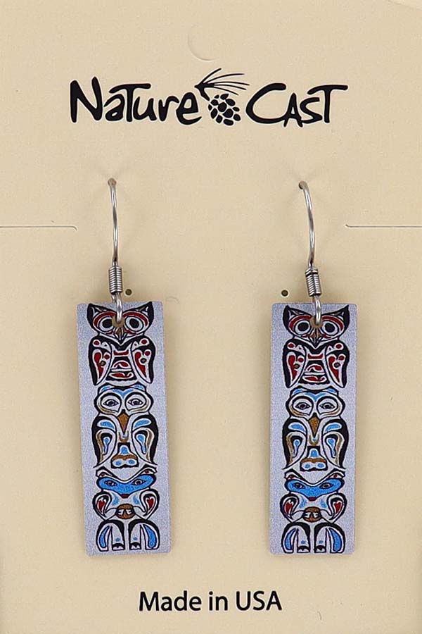 22032 Earring dangle totem pole LARGE