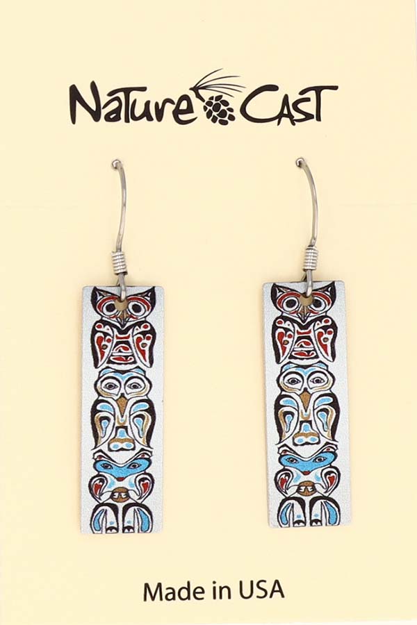 22032 Earring dangle totem pole LARGE
