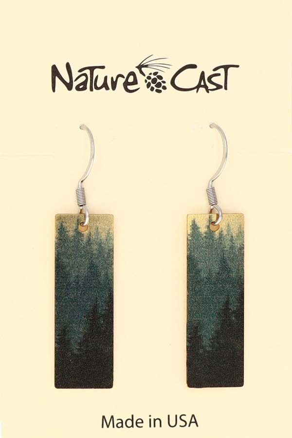22033 Earring dangle gold layered tree rectangle THUMBNAIL