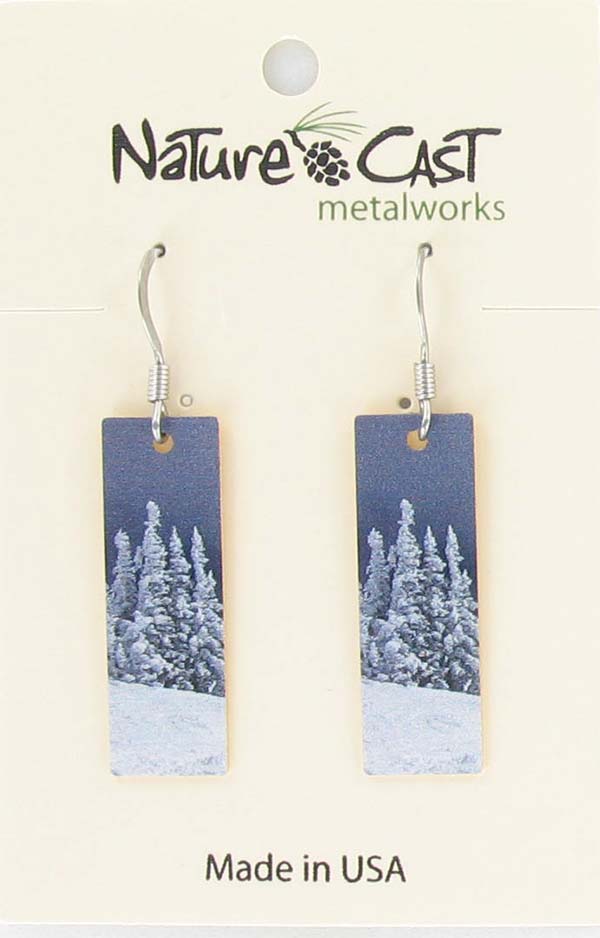 Earring dangle snowy trees THUMBNAIL