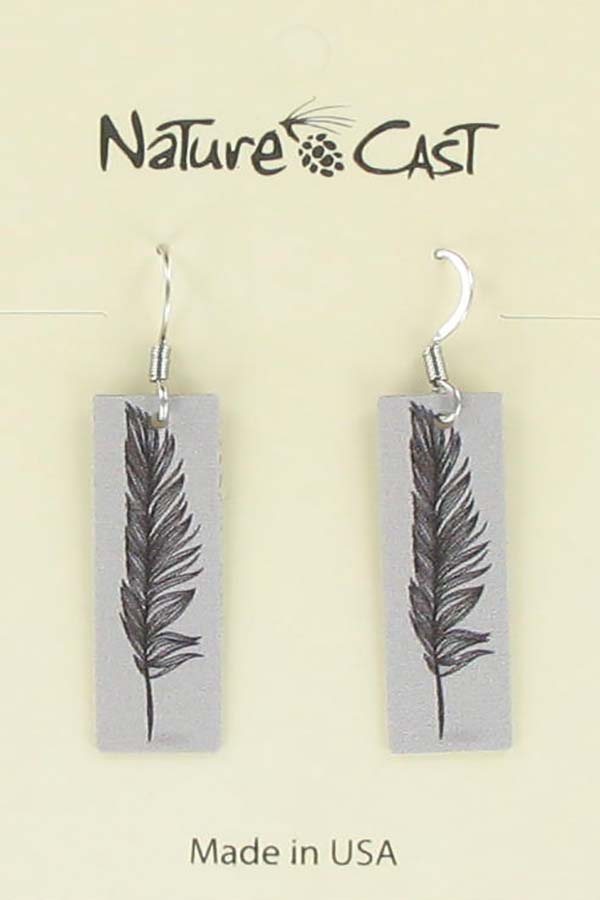 Earring dangle feather THUMBNAIL