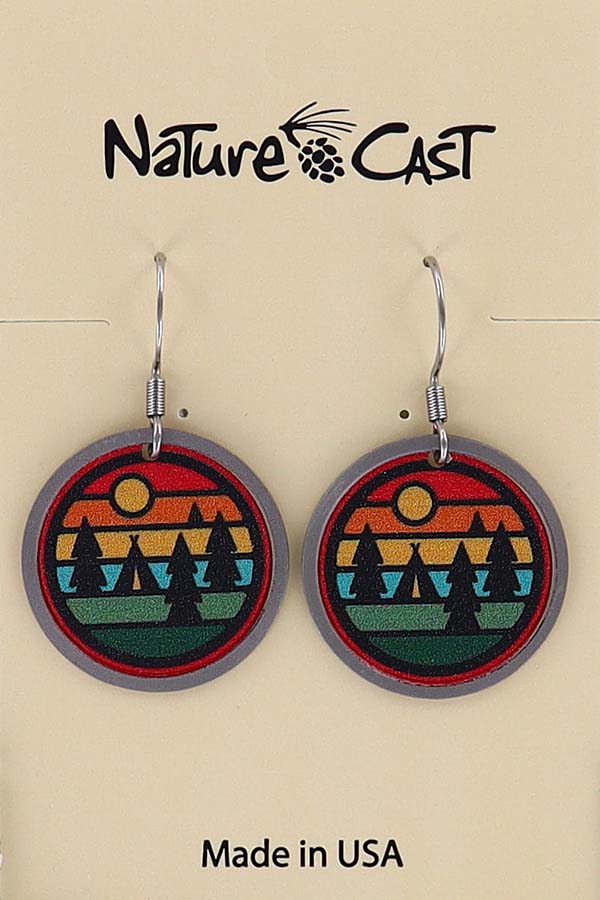 22047 Earring dangle camping stripes LARGE