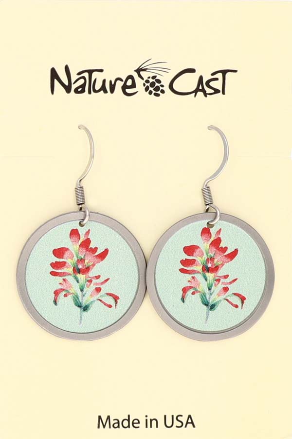 22048 Earring dangle Indian paintbrush THUMBNAIL