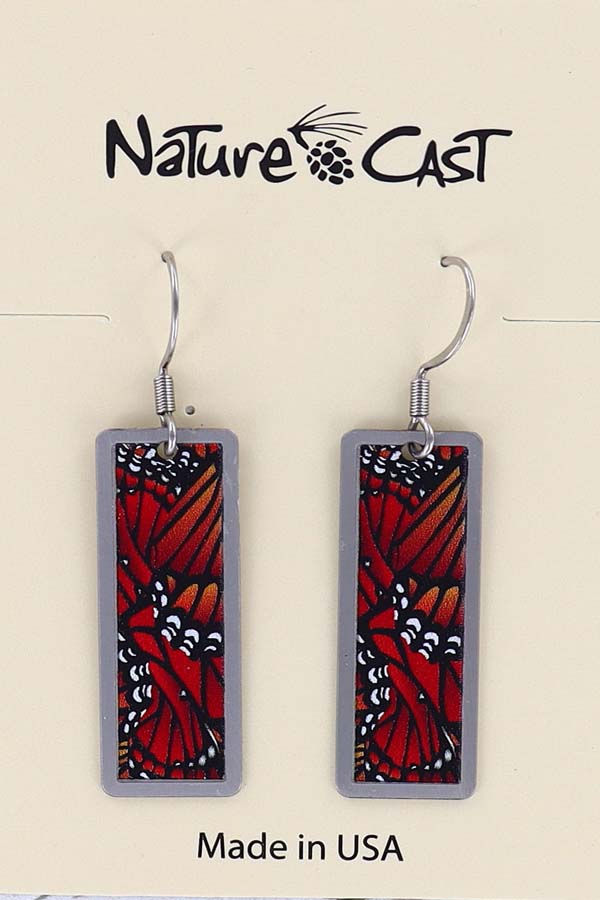 22049 Earring dangle monarch butterfly wings LARGE