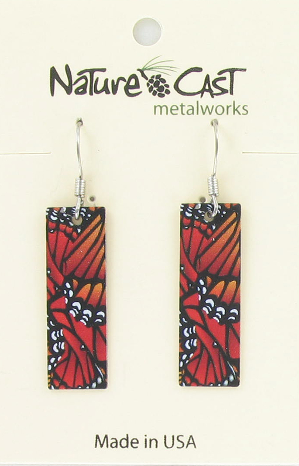 Earring dangle monarch butterfly wings THUMBNAIL