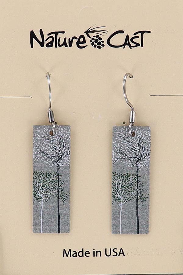 22055 Earring dangle wispy trees LARGE