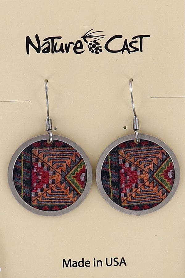 22067 Earring dangle kilim pattern MAIN