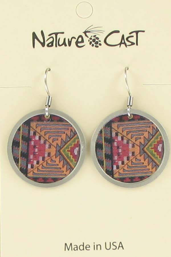 Earring dangle kilim pattern LARGE