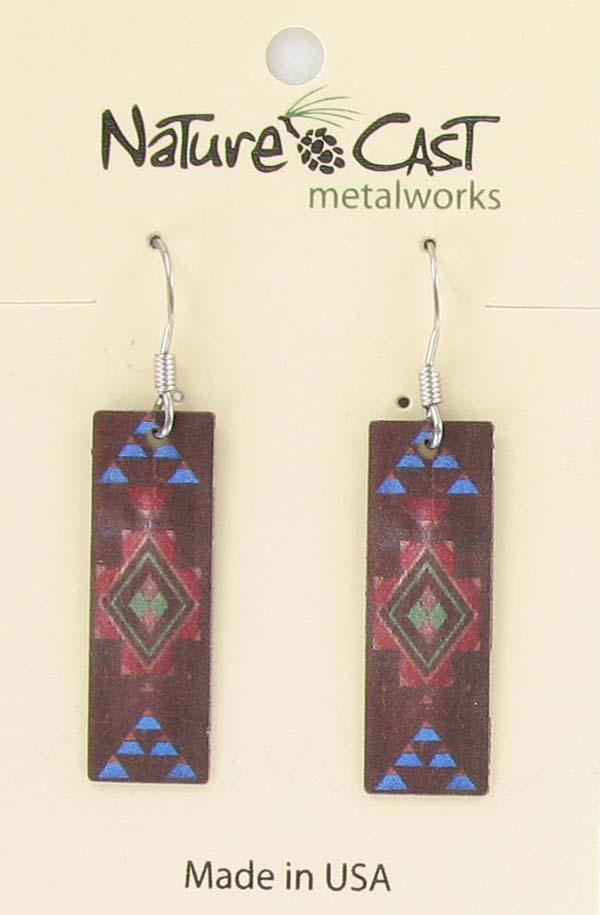 Earring dangle Majestic paint on wood THUMBNAIL