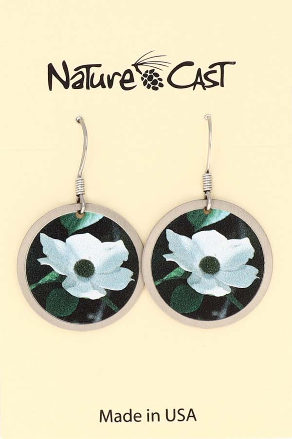 22086 Earring dangle dogwood flower THUMBNAIL
