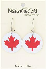Earring dangle red maple THUMBNAIL
